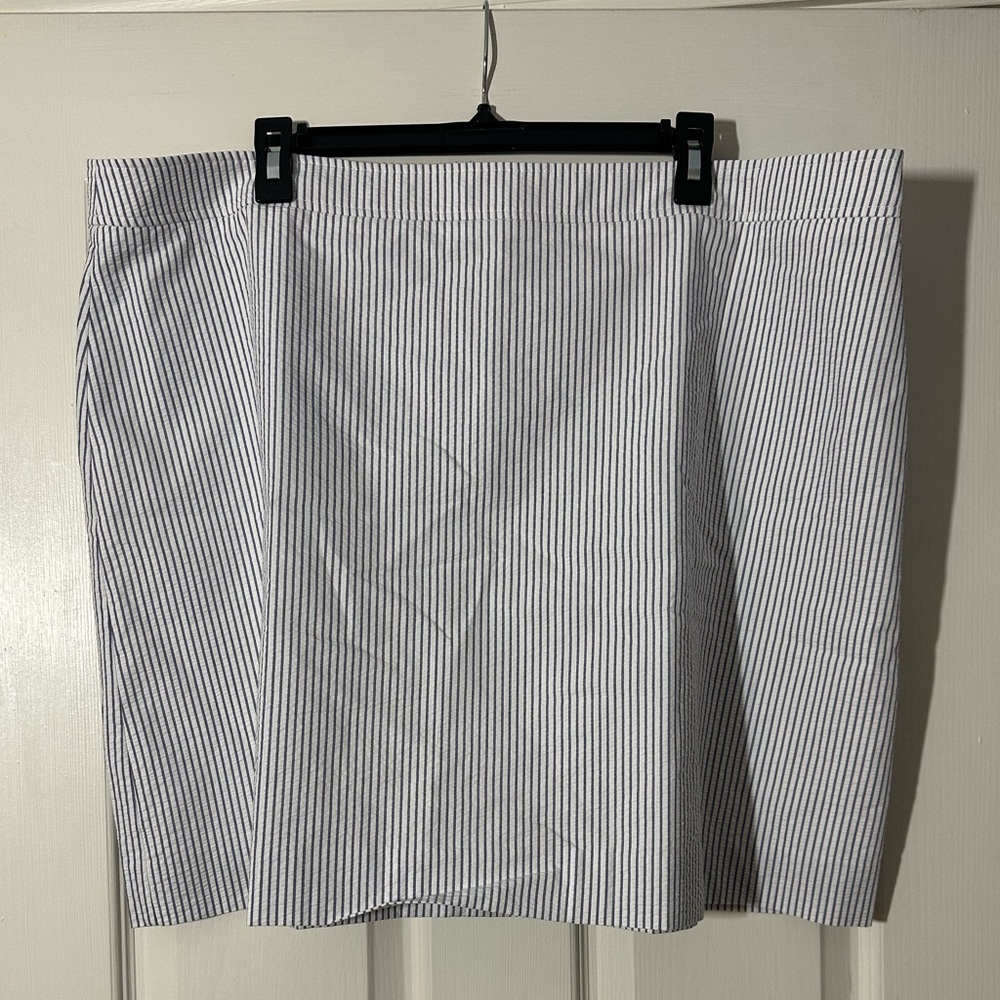 J. Crew Factory Seersucker A line skirt